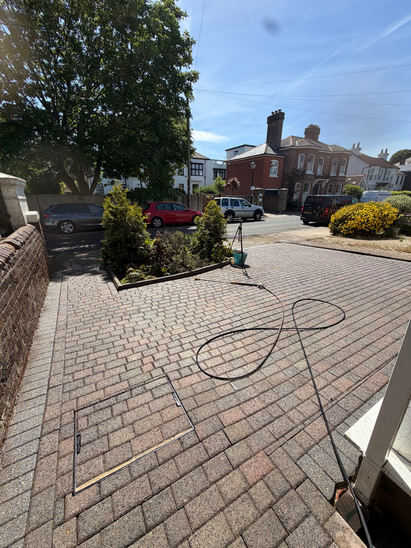 Exterior paving photographed during a recent job